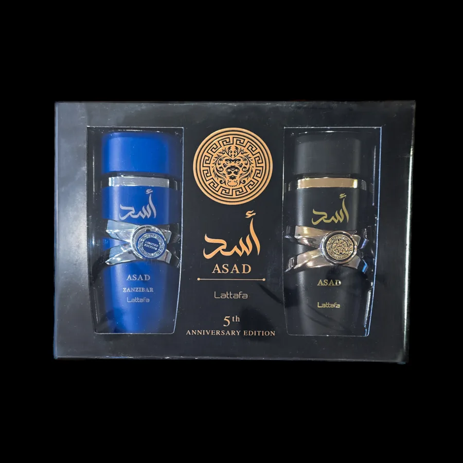 Frasco do perfume Asad+asad Zanzibar Asad da marca Lattafa
