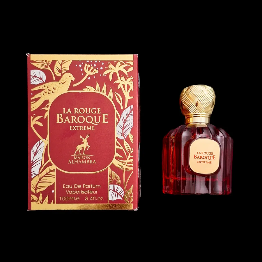 Frasco do perfume LA Rouge Baroque Extreme da marca Maison Alhambra