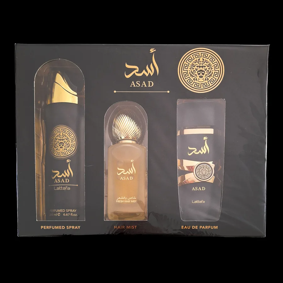 Frasco do perfume Asad KIT da marca Lattafa