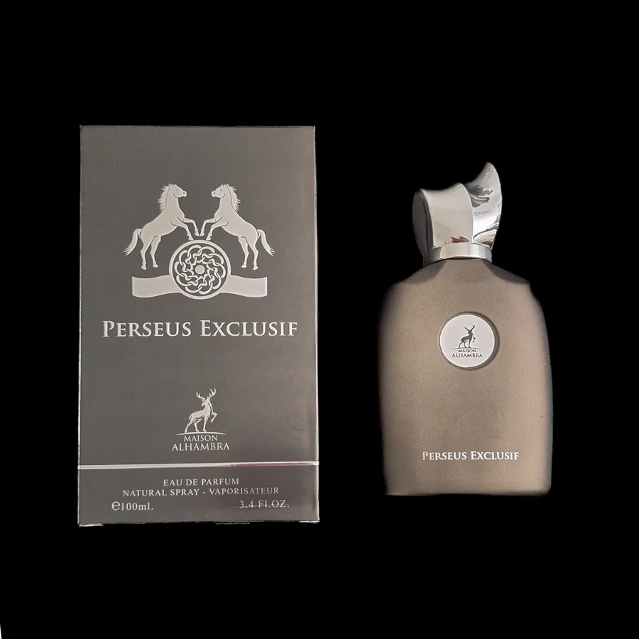 Frasco do perfume Perseus Exclusif da marca Maison Alhambra