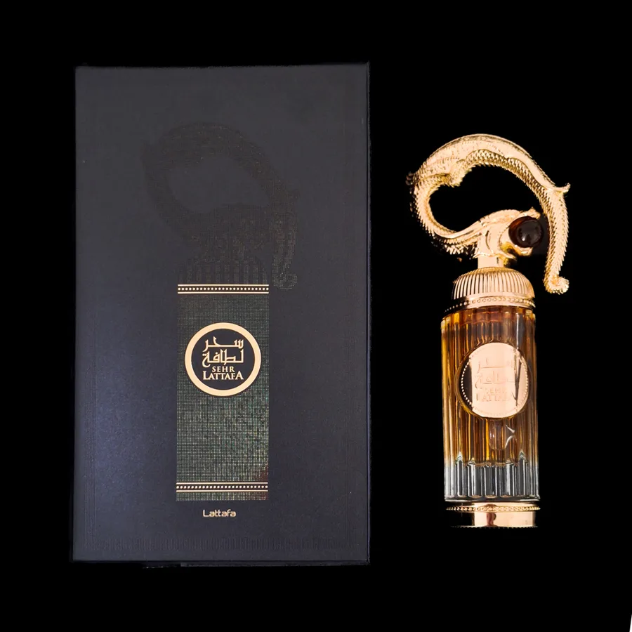 Frasco do perfume Sehr da marca Lattafa