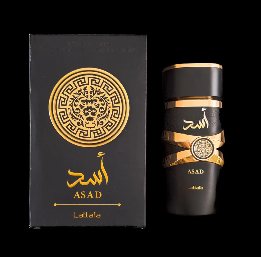 Frasco do perfume Asad da marca Lattafa