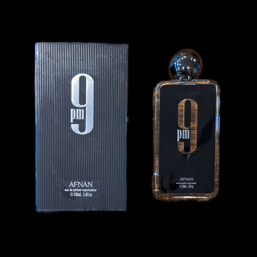Frasco do perfume 9pm da marca AFNAN
