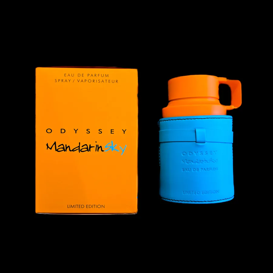 Frasco do perfume Odyssey Mandarin Sky da marca ARMAF