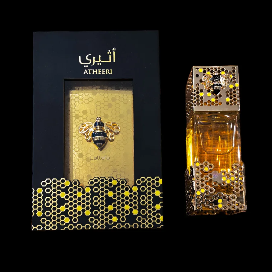 Frasco do perfume Atheeri da marca Lattafa