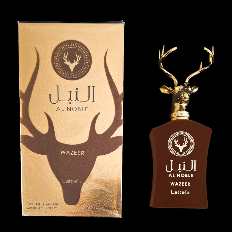 Frasco do perfume Al Noble Wazeer da marca Lattafa