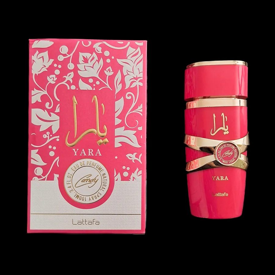Frasco do perfume Yara Candy da marca Lattafa
