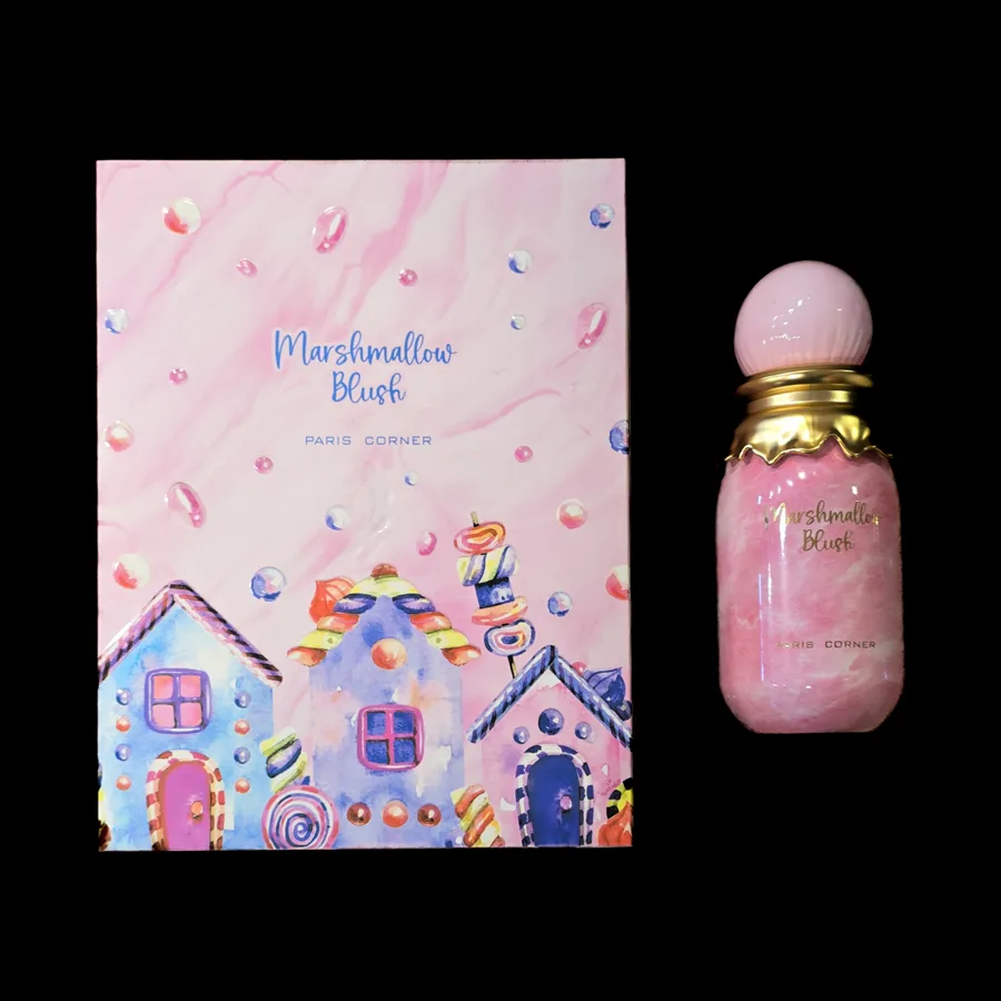 Frasco do perfume Marshmallow Blush da marca Paris Corner