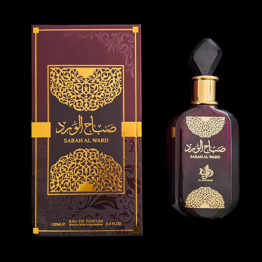 Frasco do perfume Sabah AL Ward da marca Al Wataniah