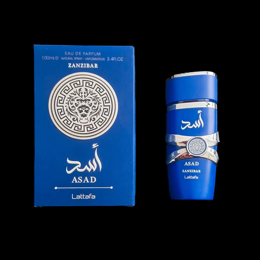 Frasco do perfume Asad Zanzibar da marca Lattafa