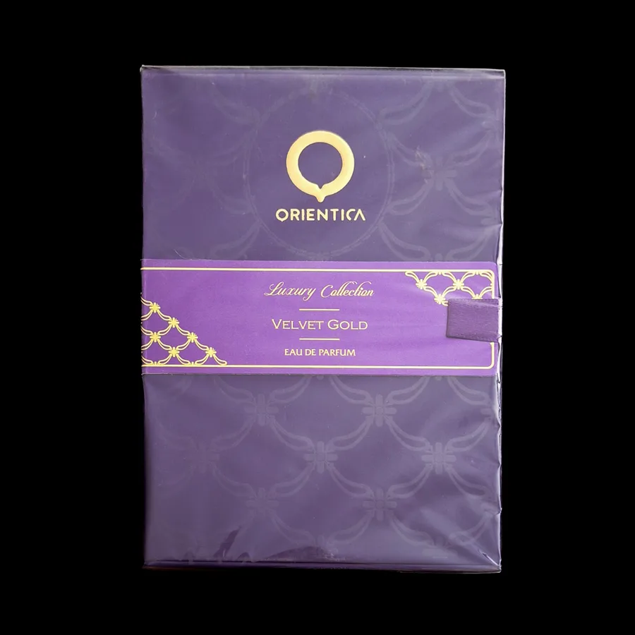 Frasco do perfume Velvet Gold da marca Orientica
