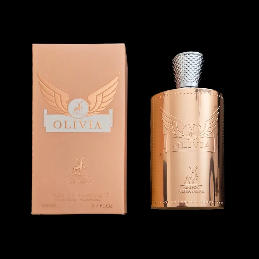 Frasco do perfume Olivia da marca Maison Alhambra