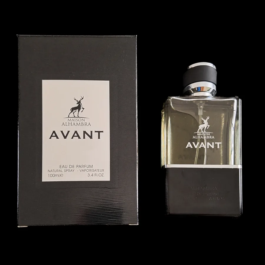Frasco do perfume Avant da marca Maison Alhambra
