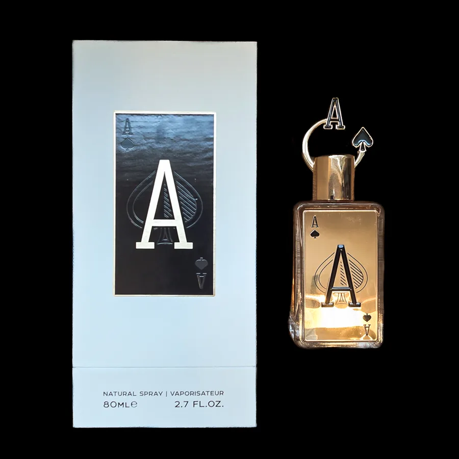 Frasco do perfume Ace da marca Fragrance World